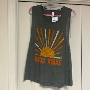 BRAND NEW WITH TAGS! Good vibes tank top